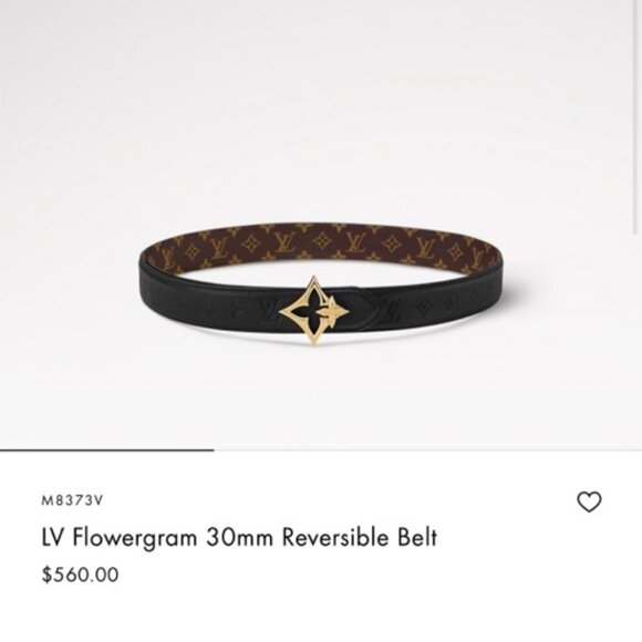 Louis Vuitton Flowergram 30mm Reversible Belt - Picture 1 of 6